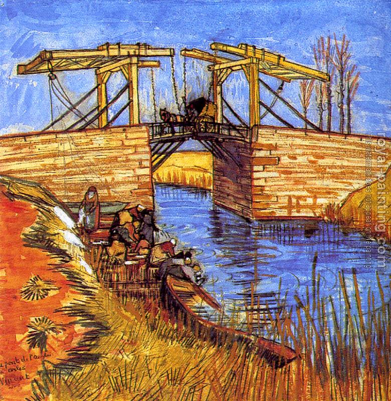 Vincent Van Gogh : Drawbridge with Carriage III